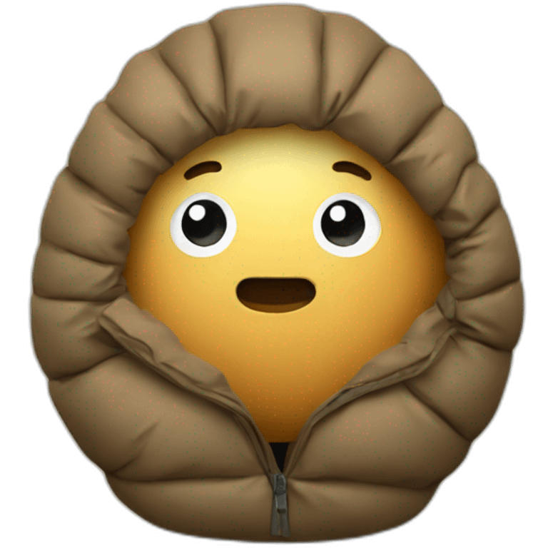 Potatoes in a down jacket emoji