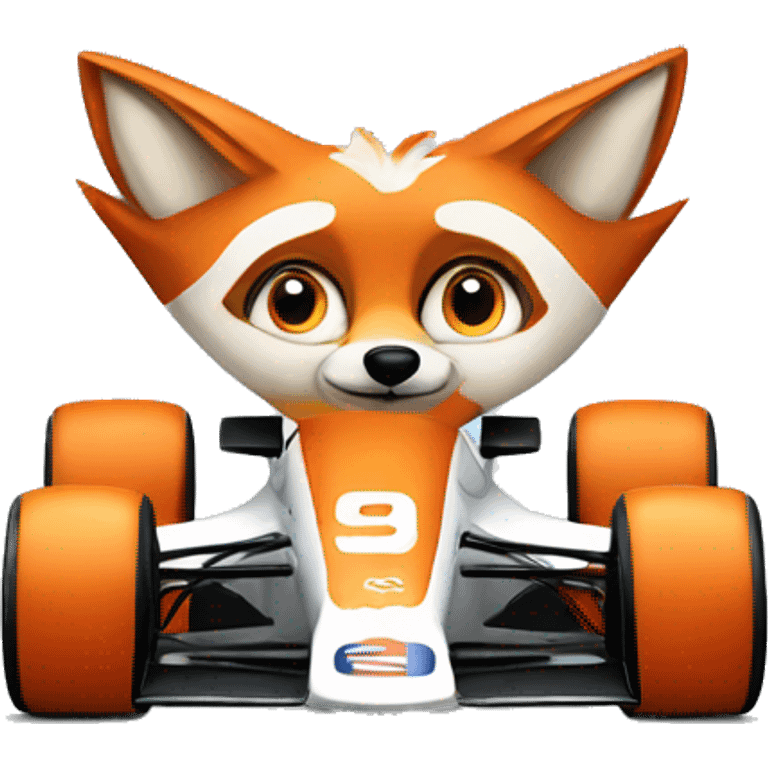 fox in a formula one car emoji