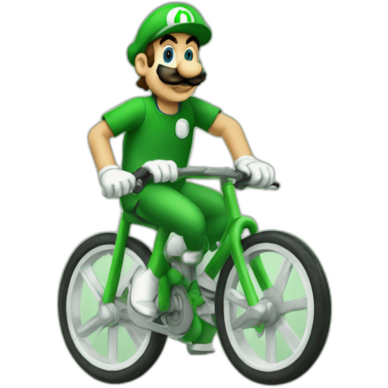 Luigi on a bike emoji