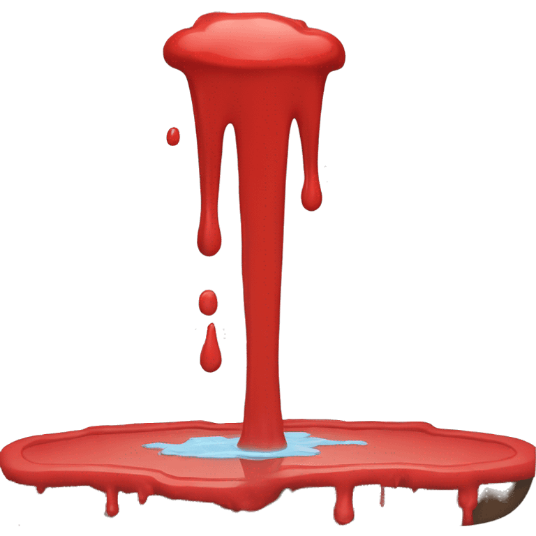 red pool leaking out emoji