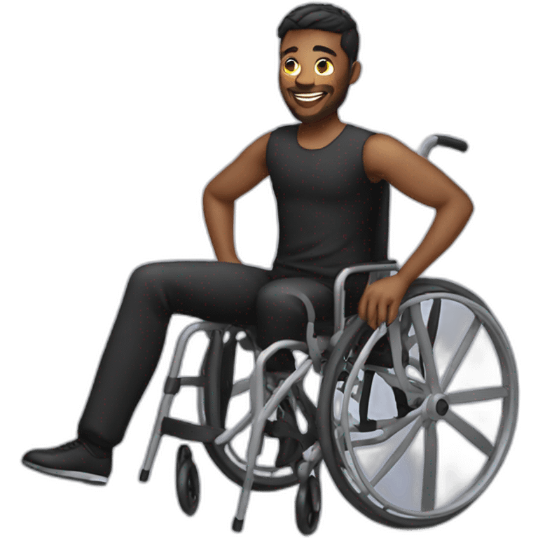 male dancer in wheelchair emoji