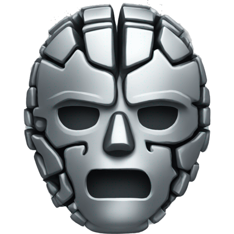 Metal brain icon card emoji