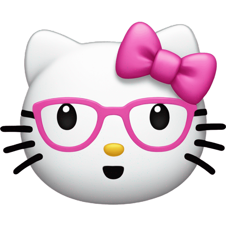 Hello kitty with a pink bow emoji