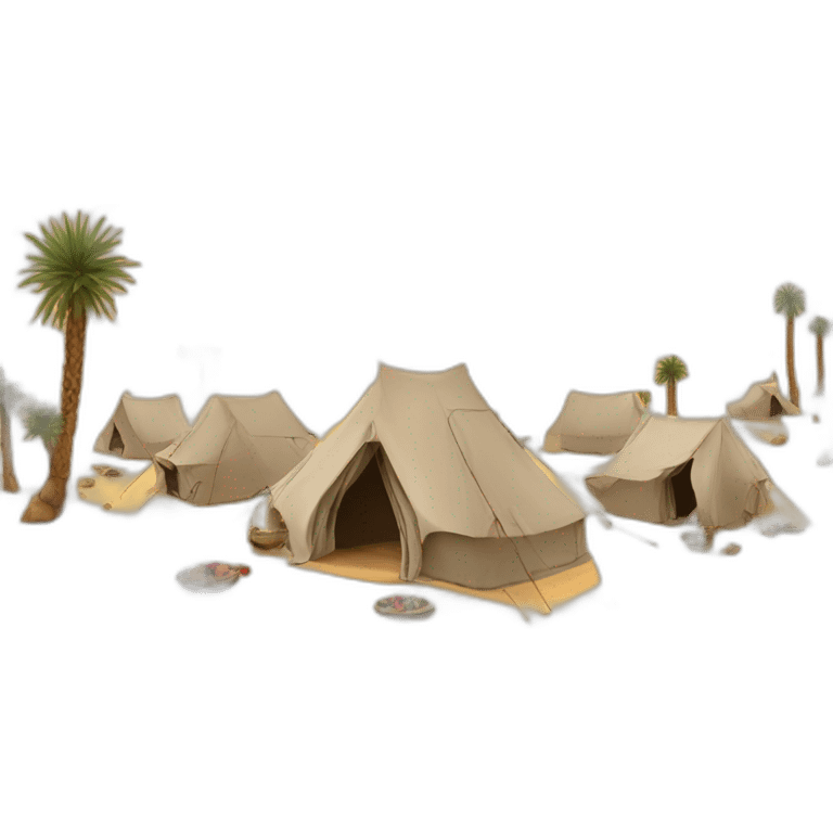 Arab camp in the desert emoji