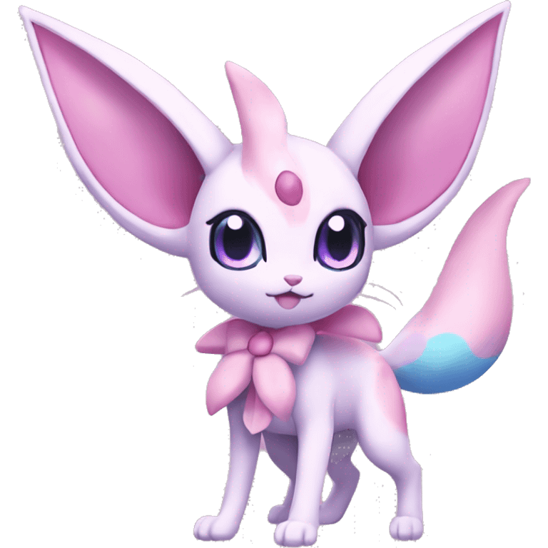 Kawaii Sylveon-Espeon-Pokémon full body emoji