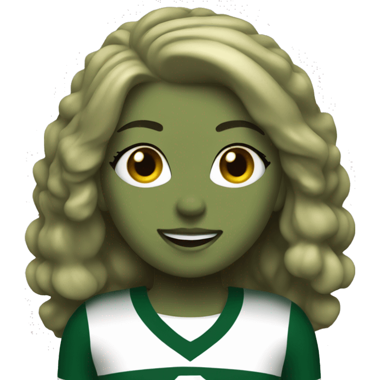 Cheerleader in army green  emoji