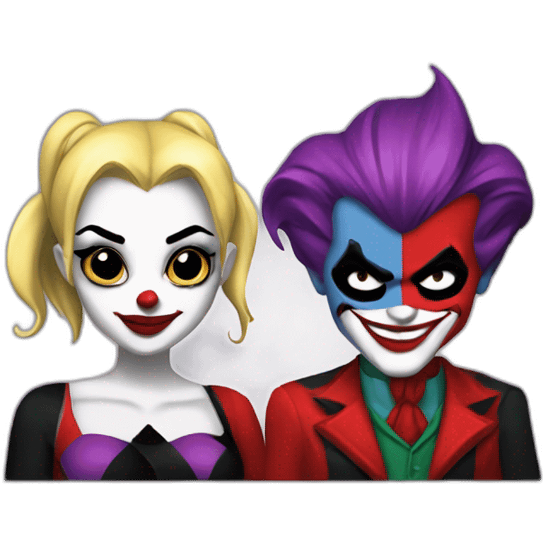 Harley Quinn et le joker emoji