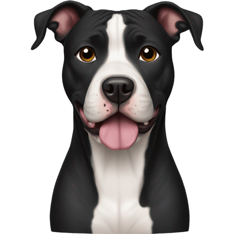 Black staffordshire pitbull  emoji