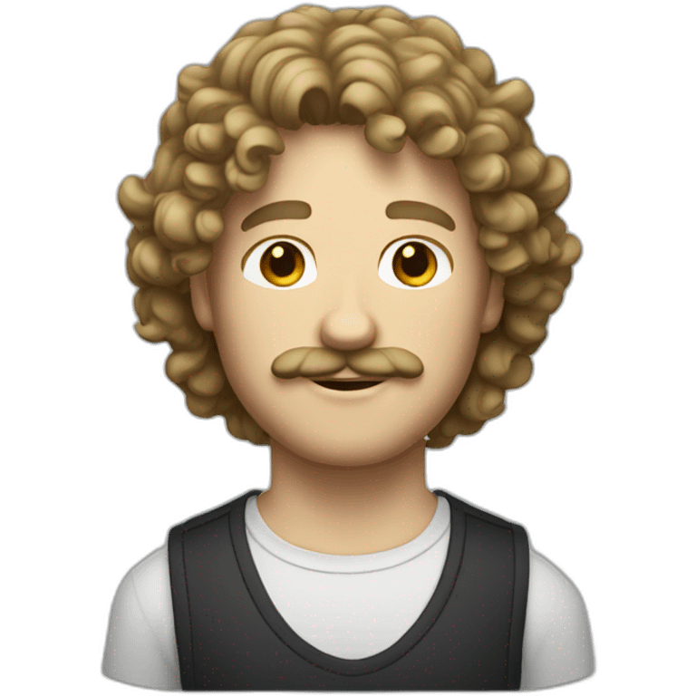 australian white guy with dark blond curly hair and mustache emoji