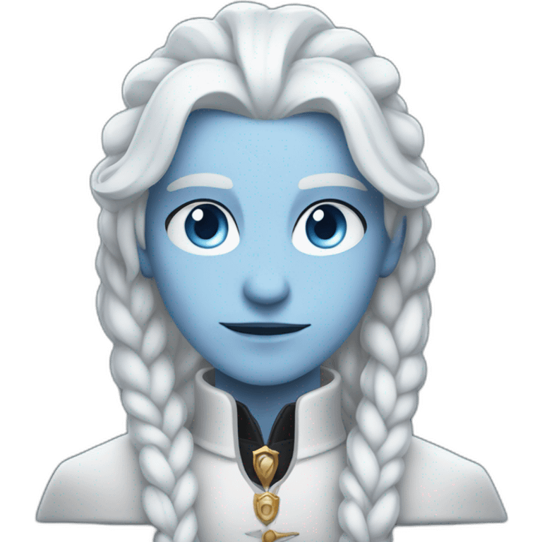 pale androgynous royal vampire with long white hair in a braid over his shoulder and light blue eyes emoji