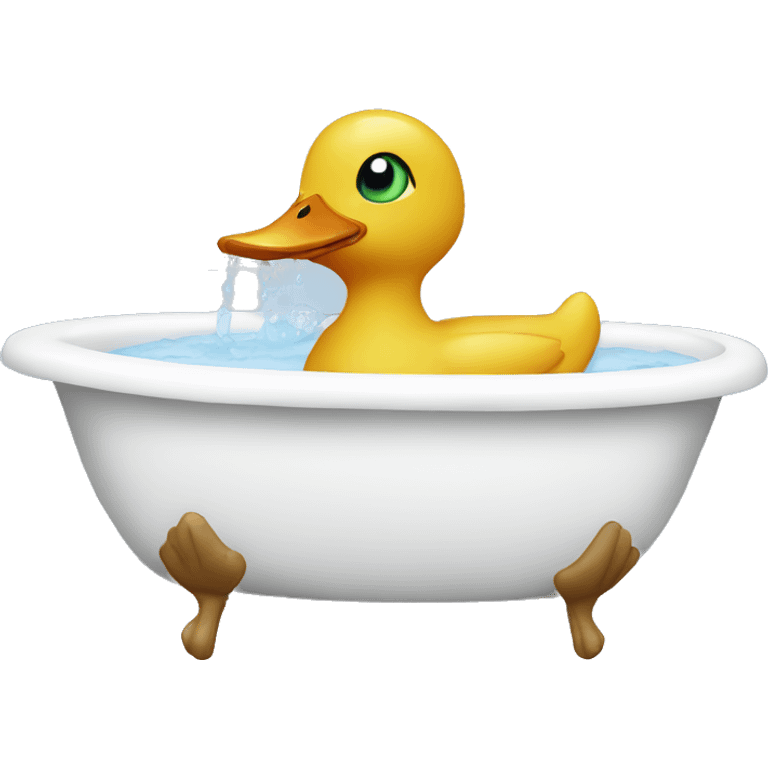 Bath with duck emoji