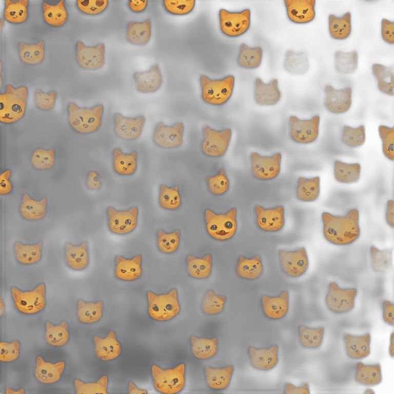 Carey cat mostly black with small orange dots emoji