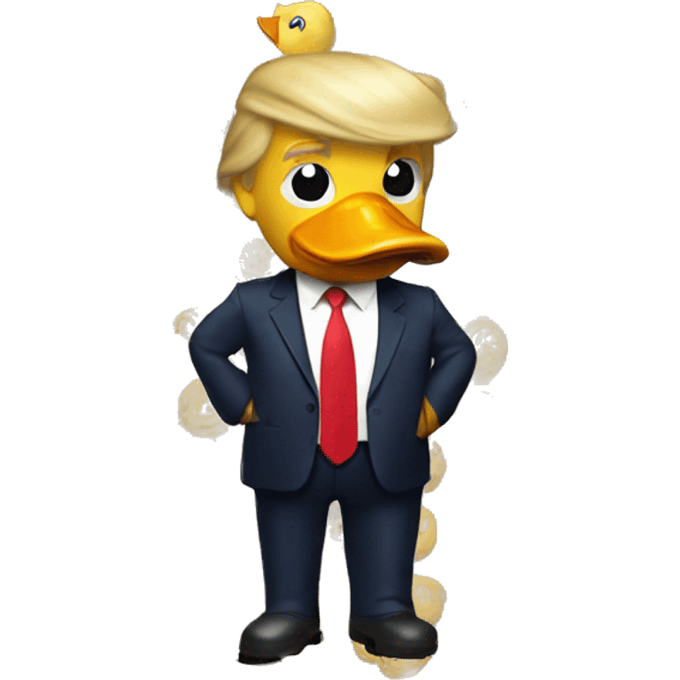 Donald Trump with a duck emoji