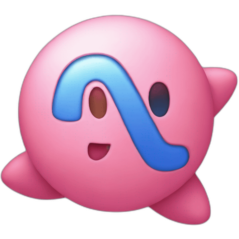 Kirby with the M letter emoji