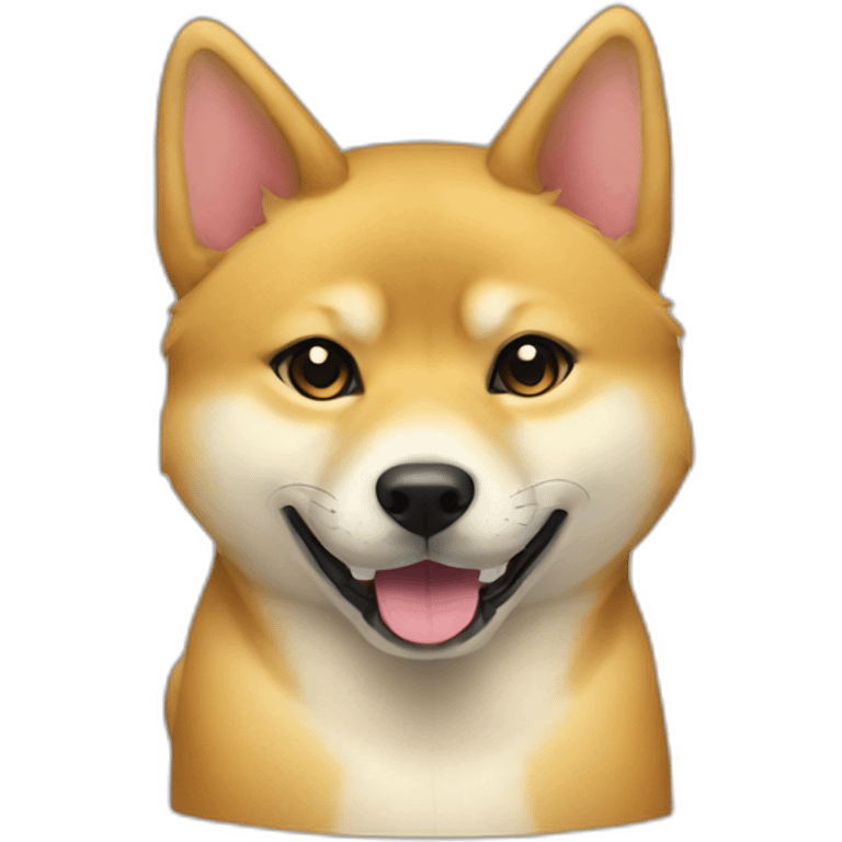 golden shibainu and black cat emoji