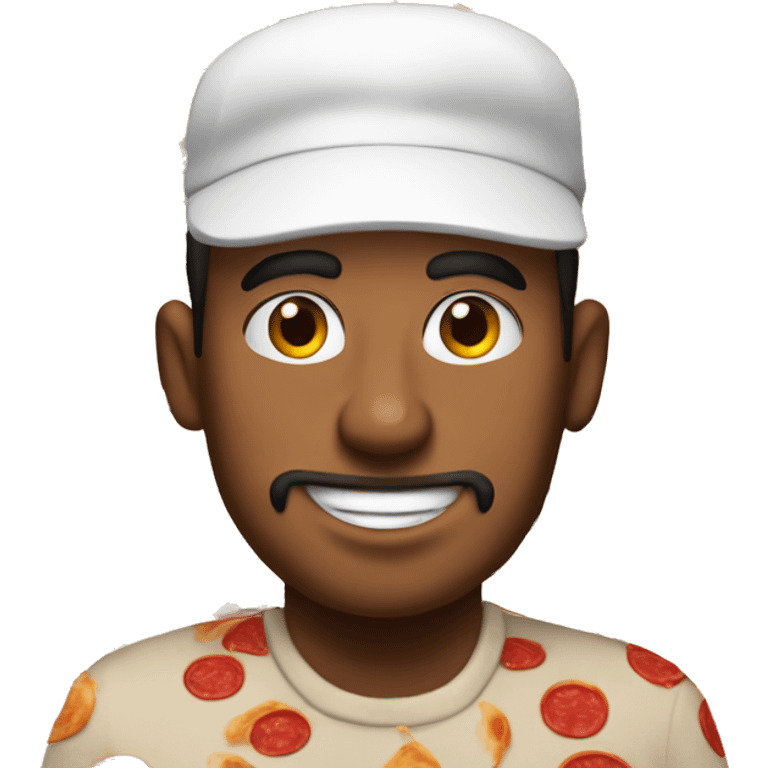 pizza guy with pizz emoji