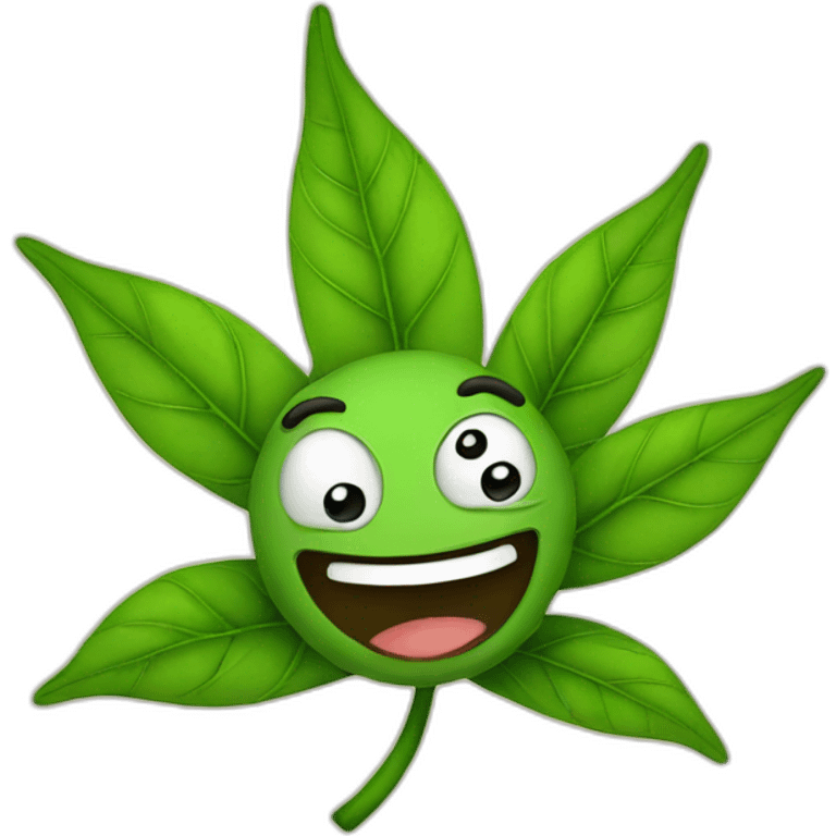 happy-weed-face emoji