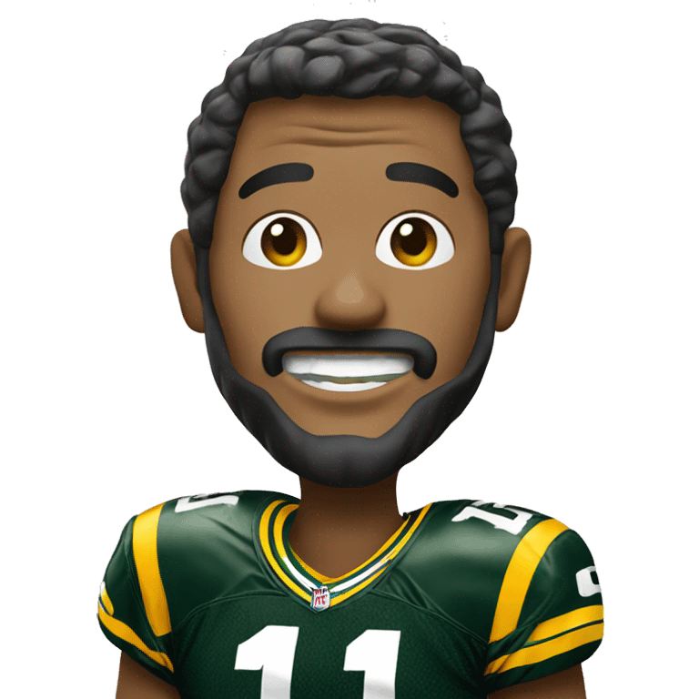 Green Bay packer happy fan emoji