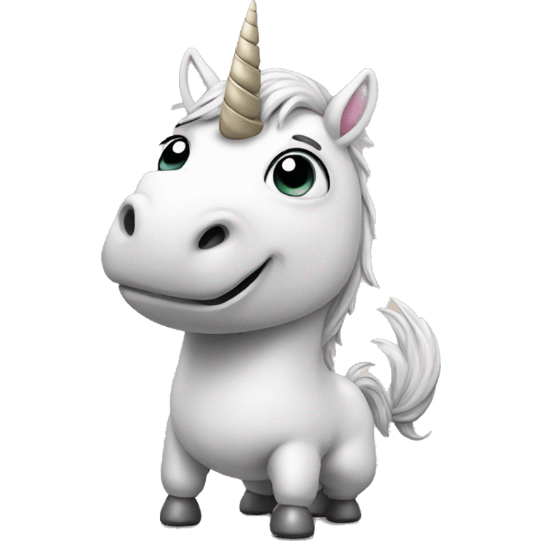 Unicorn doing a squat emoji