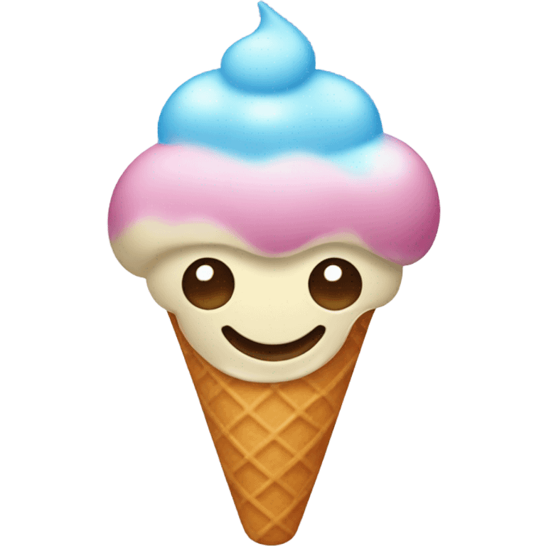 Icecream with a smile emoji