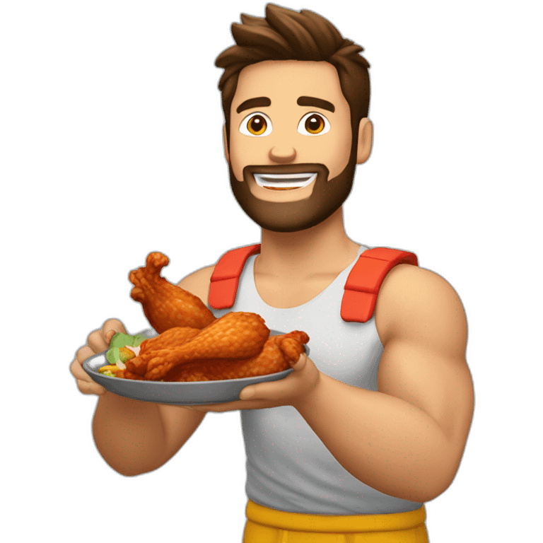 Giroud qui mange des chiken wings emoji