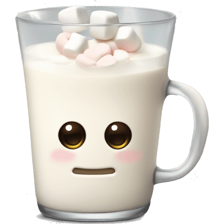 Hot milk with marshmallows emoji