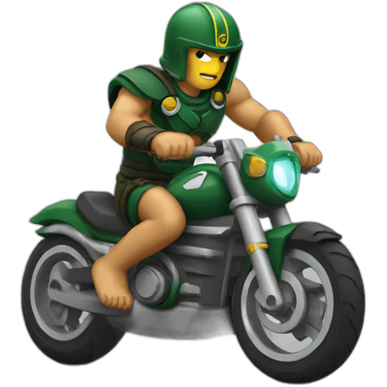 Spartan on bike emoji