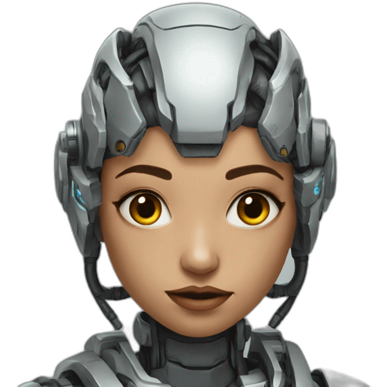 Cyborg girl emoji