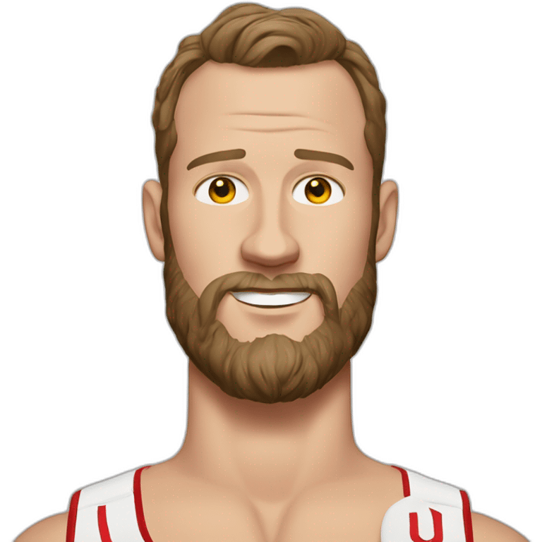 Jonathan Toews as beach bum with beard emoji