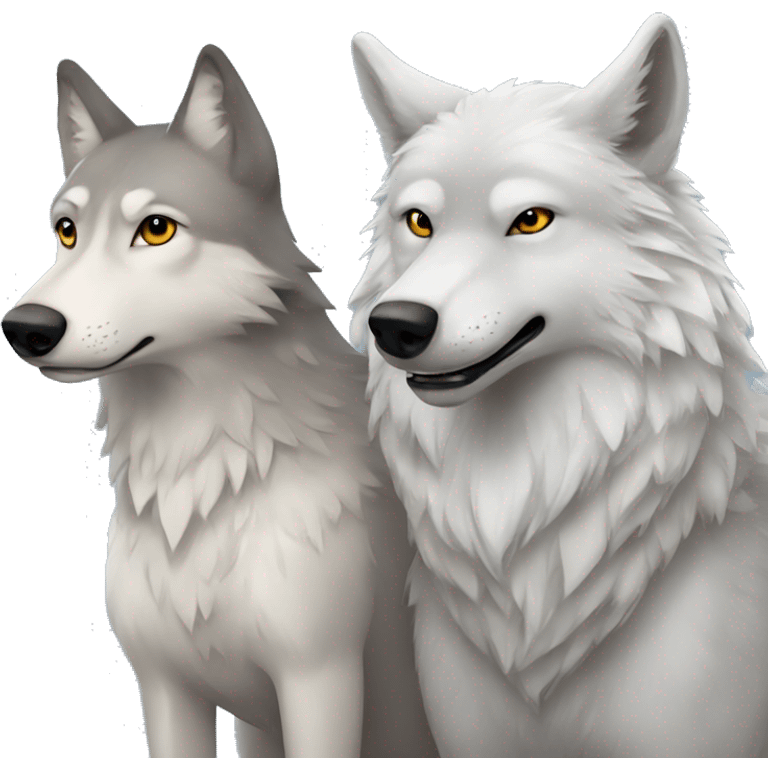 wolf and dove best friends emoji