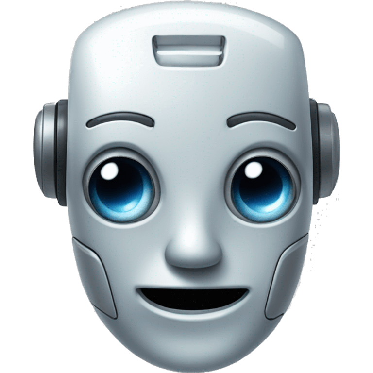 a robot winking emoji