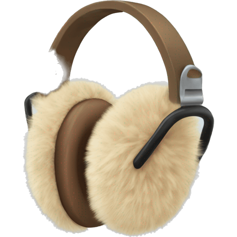 beige fur earmuffs emoji