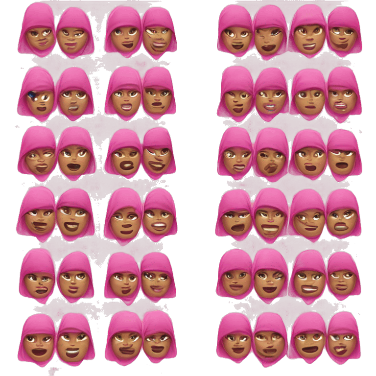 Nicki Minaj with a ski mask emoji