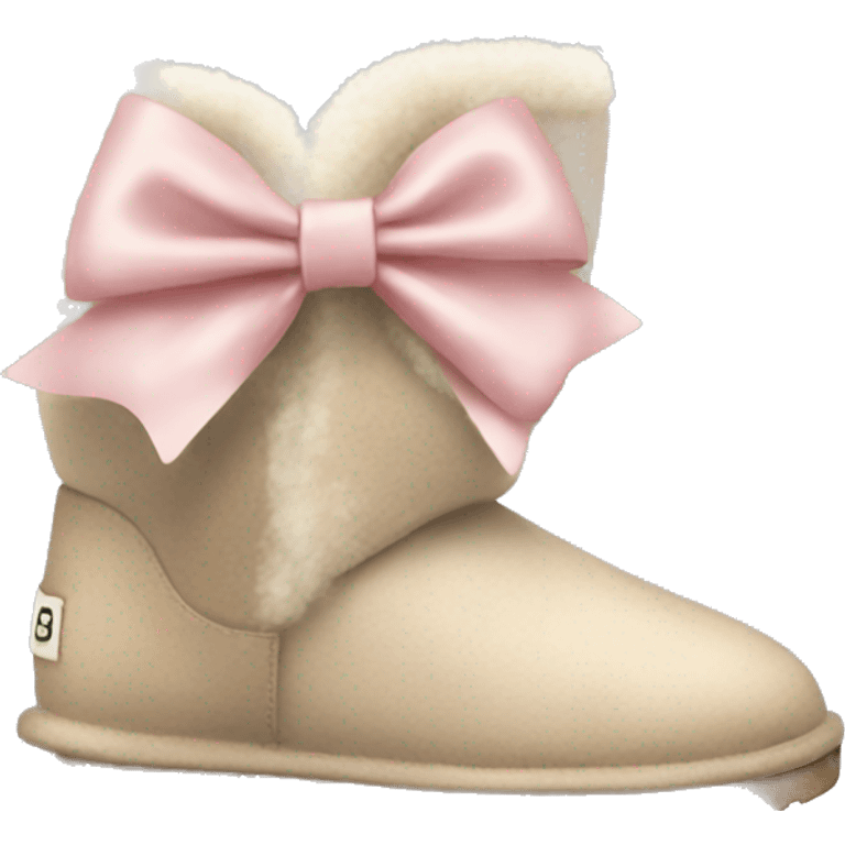 Ugg shoes with bow emoji