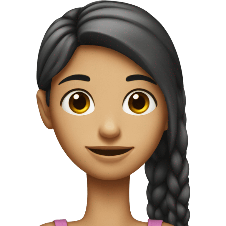 A girl with a long neck emoji