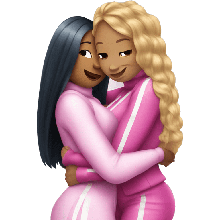 nicki minaj and beyoncé hug emoji