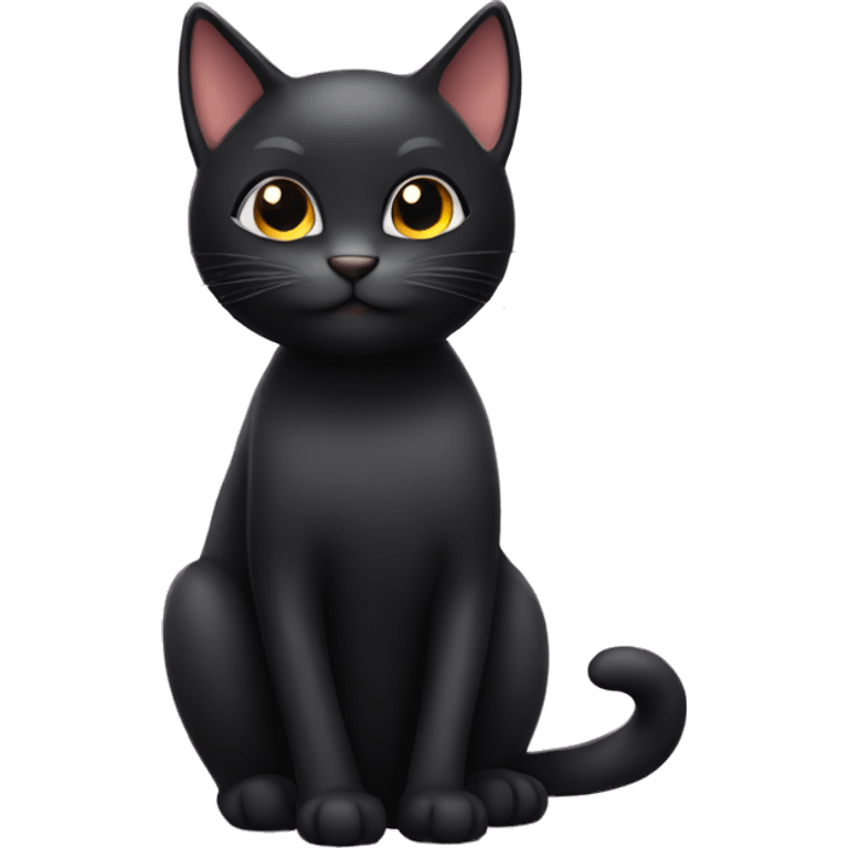 cute black cat coquette  emoji