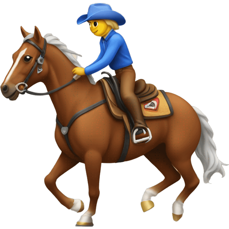 Barrel racing horse emoji