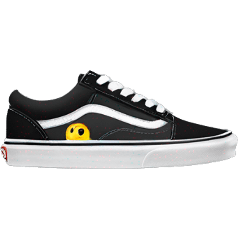 vans black old skool emoji