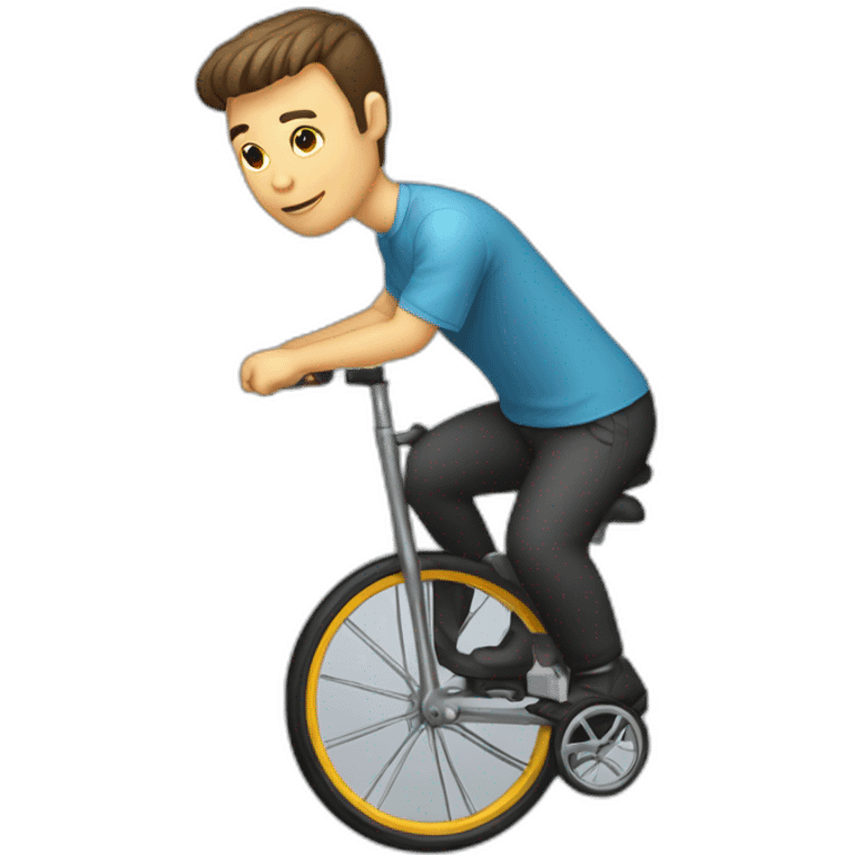 causasian male unicycle emoji