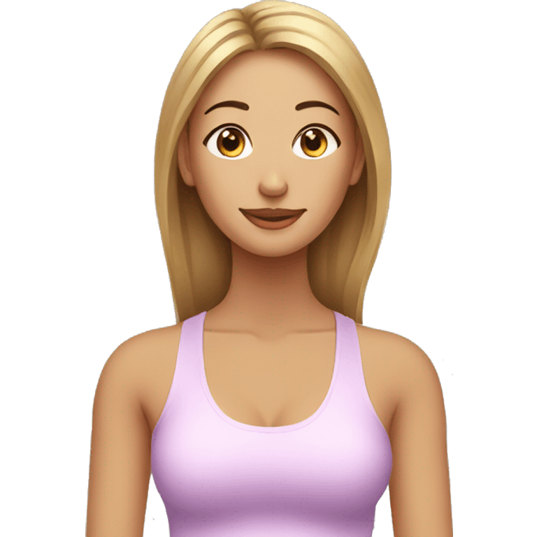 Woman yoga facial emoji