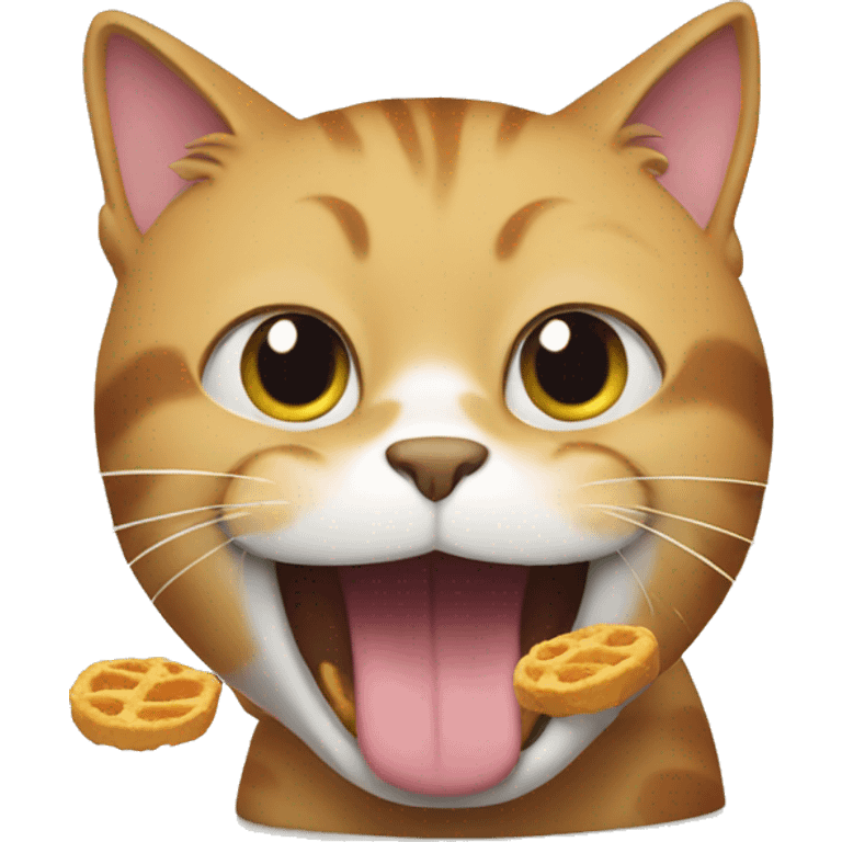 cat eating snacks emoji