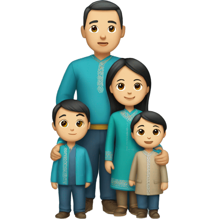 Kazakh family emoji