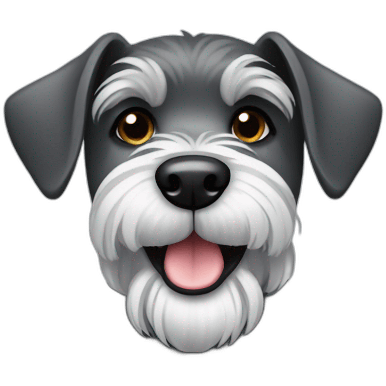 a cute schnauzer dog emoji