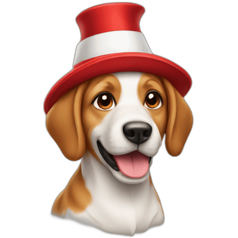 dog with a red hat emoji