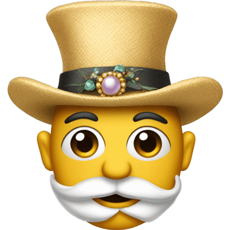 toe with fancy hat emoji