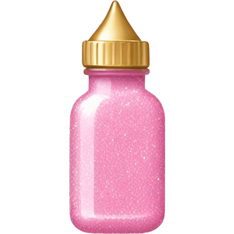 light pink glitter in a little bottle oval emoji