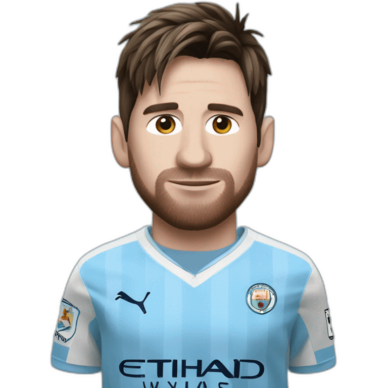 messi wearing Manchester city uniform emoji