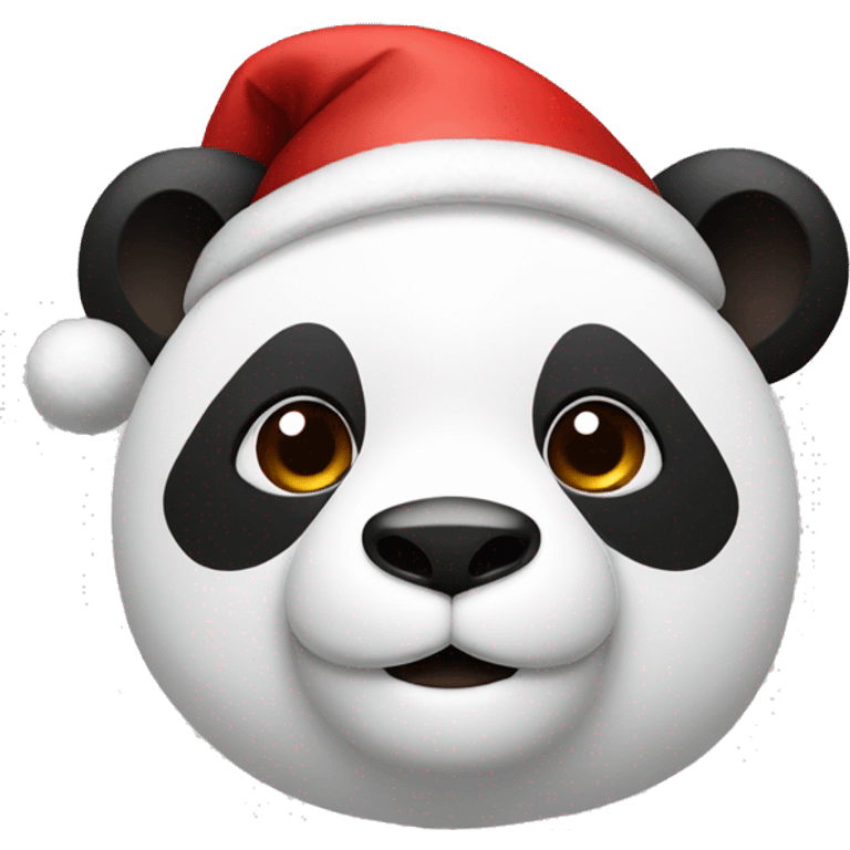 Panda wearing Santa hat emoji