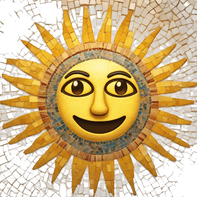 Mosaic sun emoji